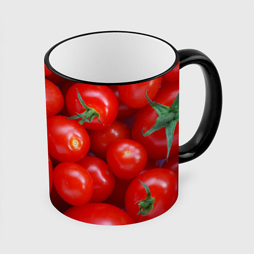 Кружка цветная Томатная / 3D-Черный кант – фото 1