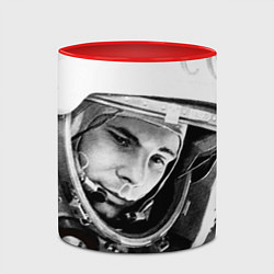 Кружка 3D Юрий Гагарин, цвет: 3D-белый + красный — фото 2