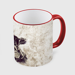 Кружка 3D Сталин байкер, цвет: 3D-красный кант