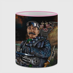 Кружка 3D Сталин военный, цвет: 3D-розовый кант — фото 2