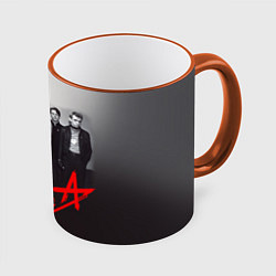 Кружка 3D АлисА: Трасса E95, цвет: 3D-оранжевый кант