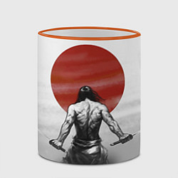 Кружка 3D Ярость самурая, цвет: 3D-оранжевый кант — фото 2