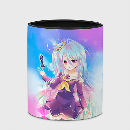 Кружка цветная No Game No Life / 3D-Белый + черный – фото 2