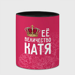 Кружка 3D Её величество Катя, цвет: 3D-белый + черный — фото 2