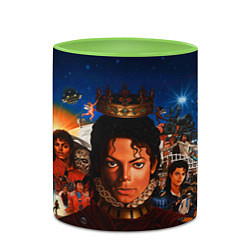 Кружка 3D Michael Jackson: Pop King, цвет: 3D-белый + светло-зеленый — фото 2