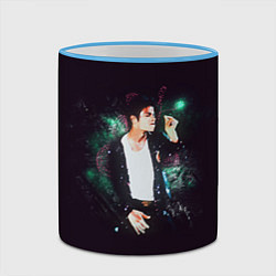 Кружка 3D Michael Jackson, цвет: 3D-небесно-голубой кант — фото 2