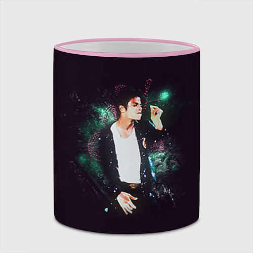 Кружка цветная Michael Jackson / 3D-Розовый кант – фото 2