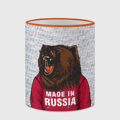Кружка цветная Made in Russia / 3D-Оранжевый кант – фото 2