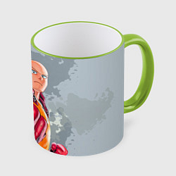 Кружка 3D One Punch Man Fist, цвет: 3D-светло-зеленый кант