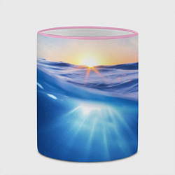 Кружка 3D Под водой, цвет: 3D-розовый кант — фото 2