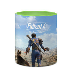Кружка 3D Fallout 4: Welcome Home, цвет: 3D-белый + светло-зеленый — фото 2
