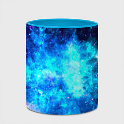 Кружка 3D Голубая вселенная, цвет: 3D-белый + небесно-голубой — фото 2