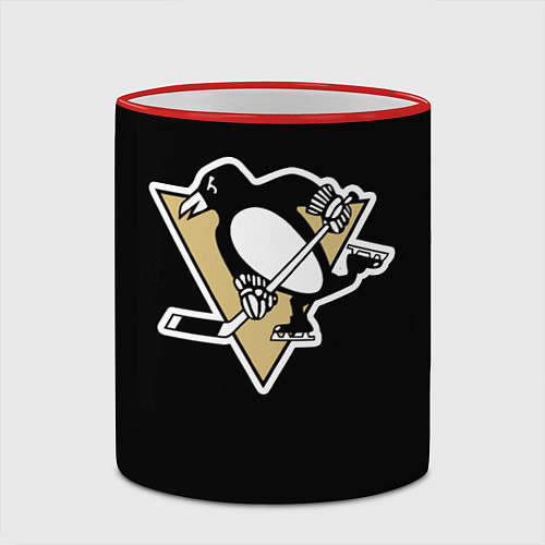 Кружка цветная Pittsburgh Penguins: Malkin / 3D-Красный кант – фото 2