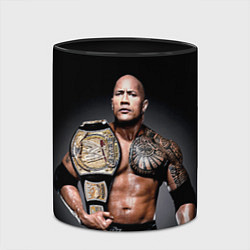 Кружка 3D Dwayne Johnson, цвет: 3D-белый + черный — фото 2