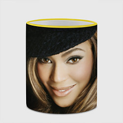 Кружка 3D Beyonce Young, цвет: 3D-желтый кант — фото 2
