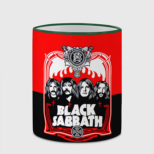 Кружка цветная Black Sabbath: Red Sun / 3D-Зеленый кант – фото 2