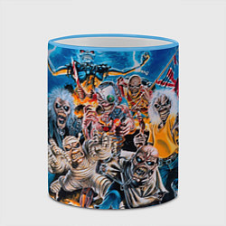 Кружка 3D Iron Maiden: Skeletons, цвет: 3D-небесно-голубой кант — фото 2