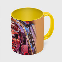 Кружка 3D Iron Maiden: Dead Rider, цвет: 3D-белый + желтый