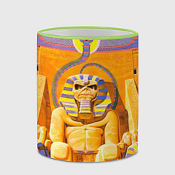 Кружка 3D Iron Maiden: Pharaon, цвет: 3D-светло-зеленый кант — фото 2