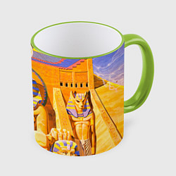 Кружка 3D Iron Maiden: Pharaon, цвет: 3D-светло-зеленый кант