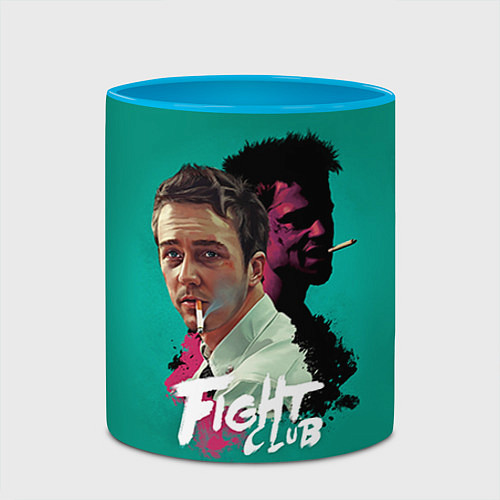 Кружка цветная Fight Club Stories / 3D-Белый + небесно-голубой – фото 2