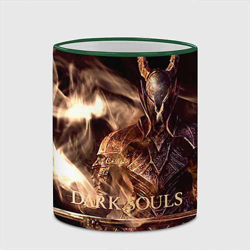 Кружка цветная Dark Souls / 3D-Зеленый кант – фото 2