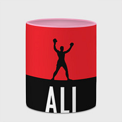 Кружка 3D Ali Boxing, цвет: 3D-белый + розовый — фото 2