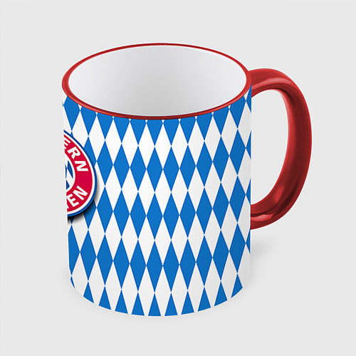 Кружка цветная FC Bayern Munchen / 3D-Красный кант – фото 1