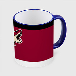 Кружка 3D Arizona Coyotes, цвет: 3D-синий кант