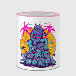 Кружка 3D Hotline Miami: Throne, цвет: 3D-розовый кант — фото 2