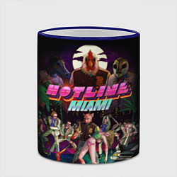Кружка 3D Hotline Miami, цвет: 3D-синий кант — фото 2