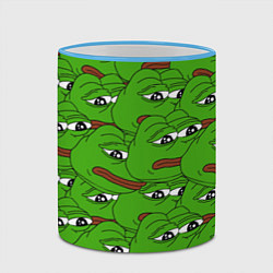 Кружка 3D Sad frogs, цвет: 3D-небесно-голубой кант — фото 2