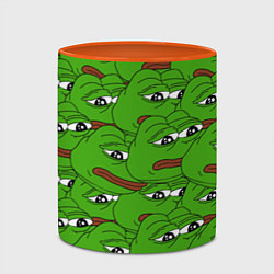 Кружка 3D Sad frogs, цвет: 3D-белый + оранжевый — фото 2