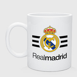 Кружка керамическая Real Madrid Lines, цвет: белый