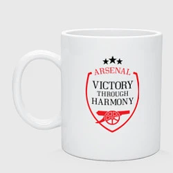 Кружка керамическая Arsenal: Victory Harmony, цвет: белый