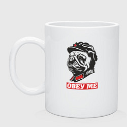 Кружка керамическая Obey me. Подчиняйся мне!, цвет: белый