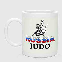 Кружка керамическая Russia judo, цвет: фосфор