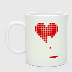 Кружка керамическая Heart tetris, цвет: фосфор