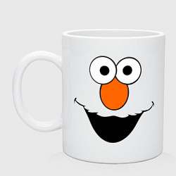 Кружка керамическая Cookie Monster: Elmo, цвет: белый