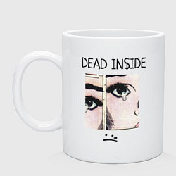 Кружка керамическая Dead Inside, цвет: белый