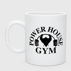 Кружка керамическая Power House Gym, цвет: белый