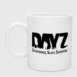 Кружка керамическая DayZ: Slay Survive, цвет: белый