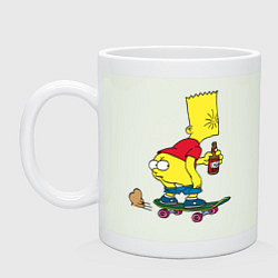 Кружка керамическая Bart Simpson, цвет: фосфор