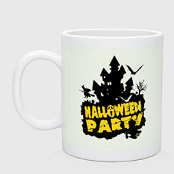 Кружка керамическая Halloween party-замок, цвет: фосфор