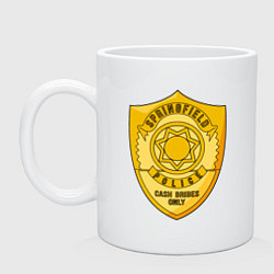 Кружка керамическая Полиция Спрингфилда, цвет: белый