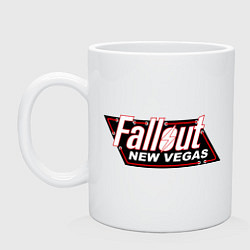 Кружка керамическая Fallout: New Vegas, цвет: белый