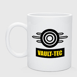 Кружка керамическая Vault-tec, цвет: белый