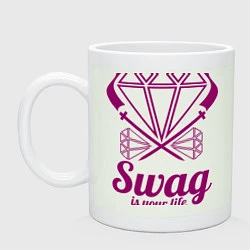 Кружка керамическая Swag is your life, цвет: фосфор