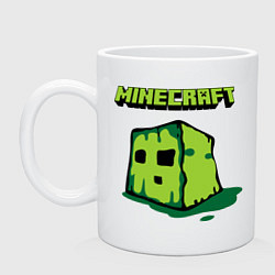 Кружка керамическая Minecraft Creeper, цвет: белый