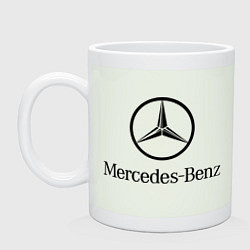 Кружка керамическая Logo Mercedes-Benz, цвет: фосфор